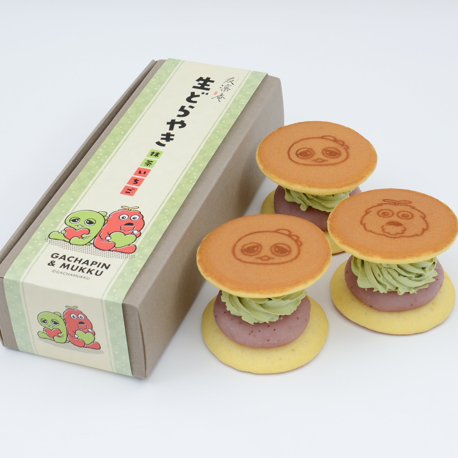 ガチャピン・ムック 生どらやき(あまおう抹茶)【5月下旬以降順次発送】