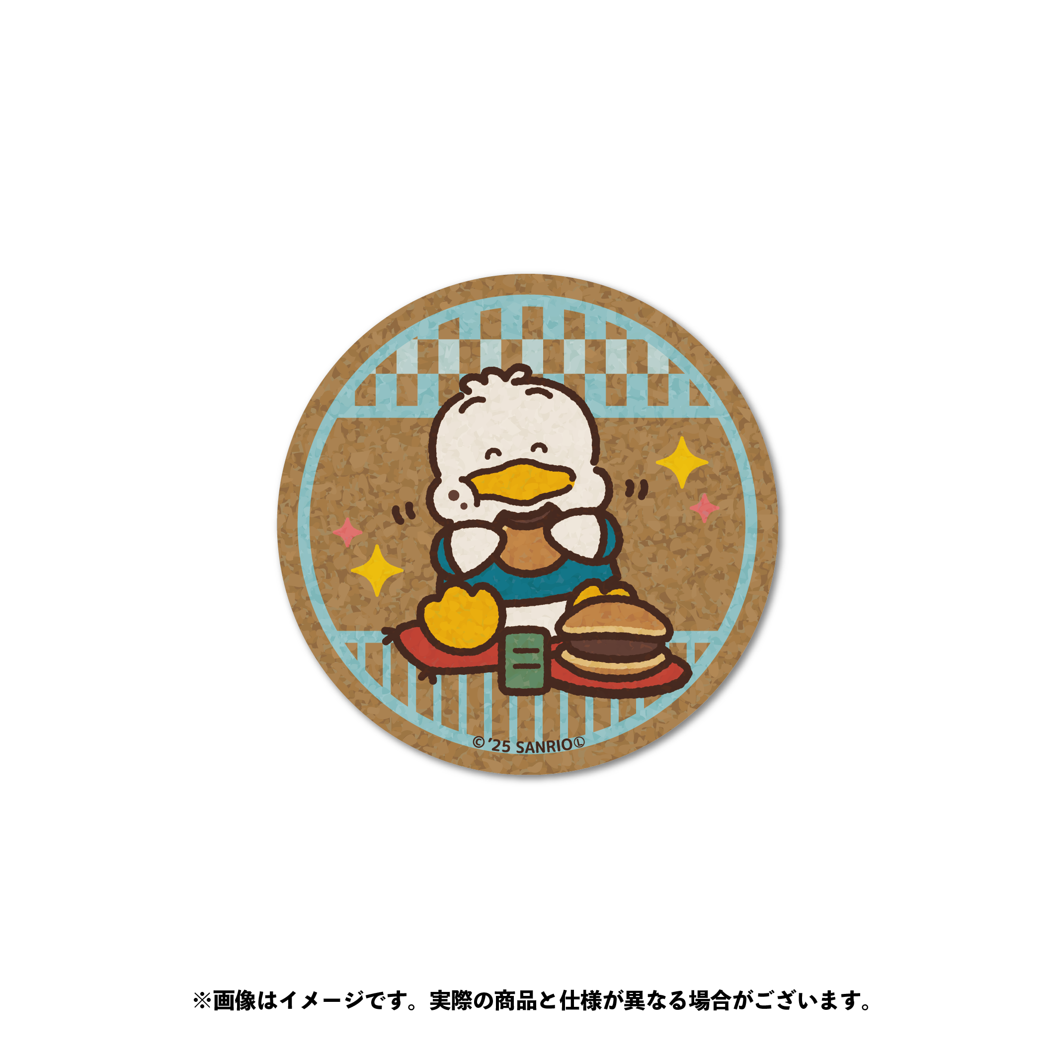 あひるのペックル コルクコースター（２）【9月下旬以降順次発送】