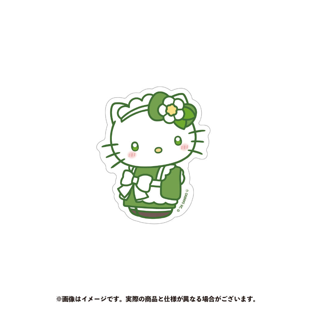 サンリオキャラクターズ 抹茶 ハローキティ ステッカー【3月下旬以降順次発送】